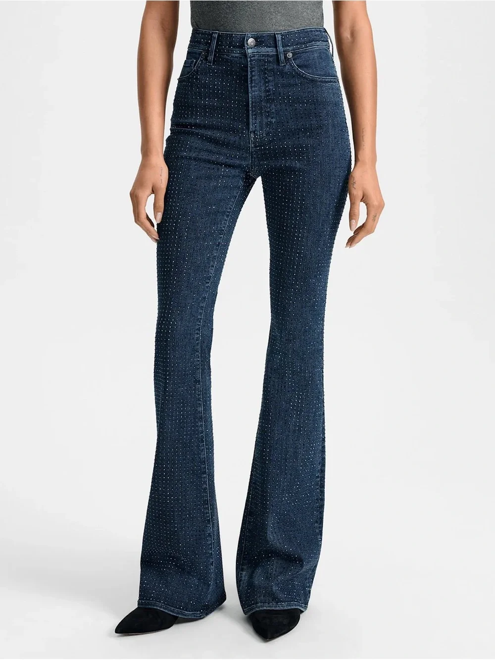 Beverly Rhinestone Skinny-Flare Jean - Picture 3 of 15